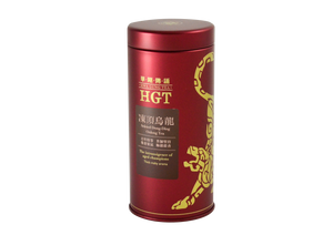 Red tin of Hwa Gung Tea Legends Series Selected Dong-Ding Oolong Tea with brown label