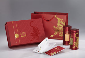 Hwa Gung Tea Legends Series red gift box and bag